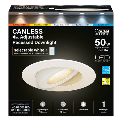 Feit Electric LEDR4XT/ADJ/6WYCA 11W LED Adjustable Dimmable Fixture 4