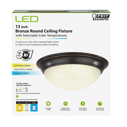 Feit Electric DOME13/4WY/NK 11.5W LED Dome Dimmable Fixture CCT 13