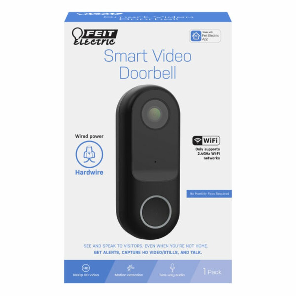 Feit Electric CAM/DOOR/WIFI Doorbell Camera Smart Wi-Fi Doorbell