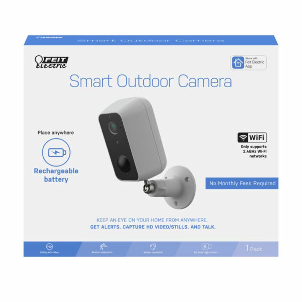Feit Electric CAM/WM/WIFI/BAT Camera Smart Wi-Fi Outdoor Battery