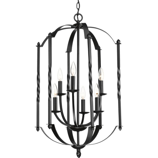 Progress Lighting P3577-31 Fixture A black iron frame with twist