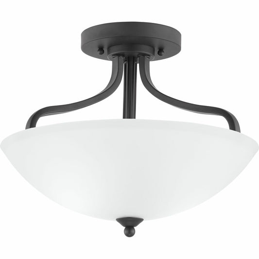 Progress Lighting P350136-020 Fixture The three-light semi-flush