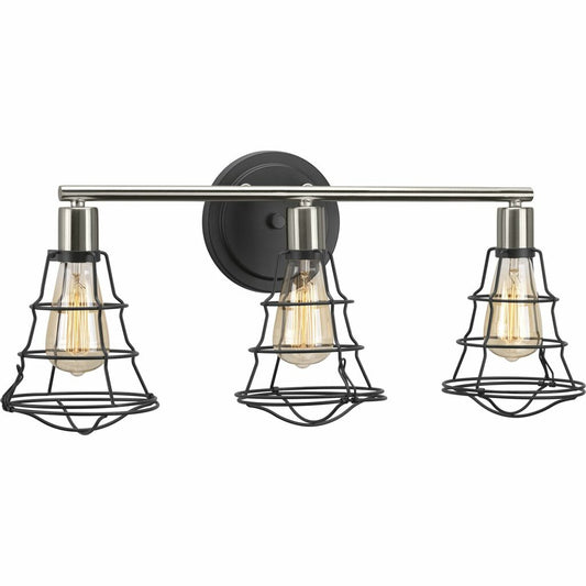 Progress Lighting P300030-143 Bath Fixture Inspired by industrial
