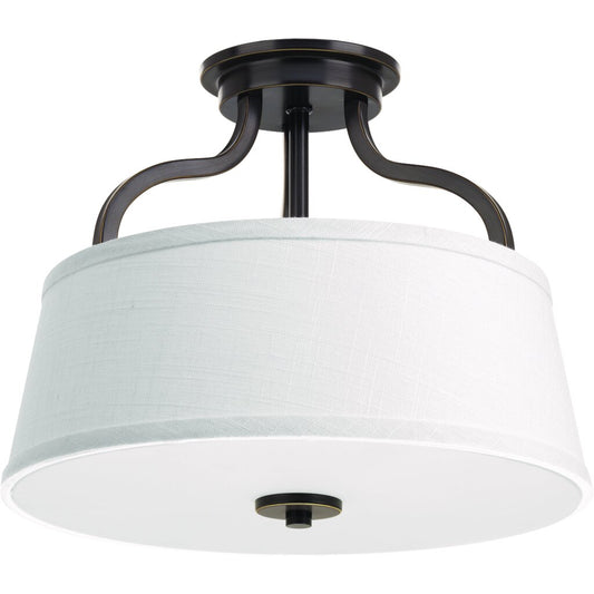 Progress Lighting P3720-20 Fixture The two-light semi-flush