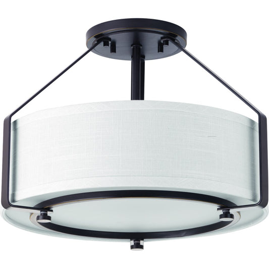 Progress Lighting P3604-20 Fixture The three-light semi-flush offers a