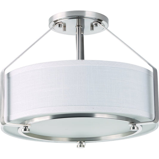 Progress Lighting P3604-09 Fixture The three-light semi-flush offers a