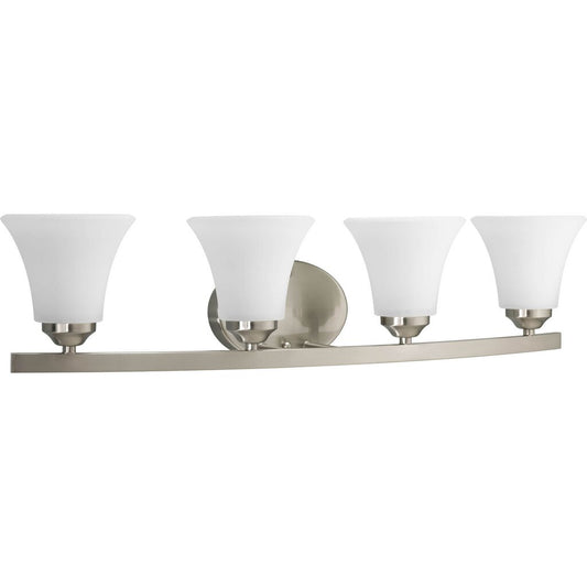 Progress Lighting P2011-09 Bath Fixture Adorn features a sweeping