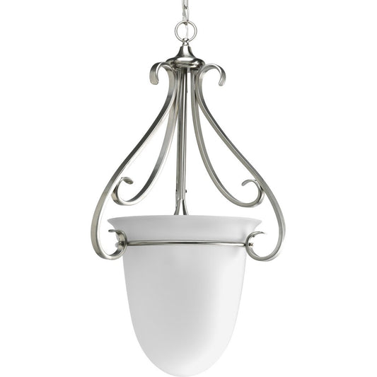 Progress Lighting P3824-09 Fixture Three-light foyer with etched white