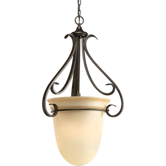 Progress Lighting P3824-77 Fixture Three-light foyer with tea stained
