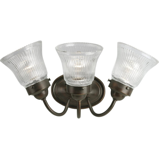 Progress Lighting P3289-20 Bath Fixture Fluted Glass 3-light bath