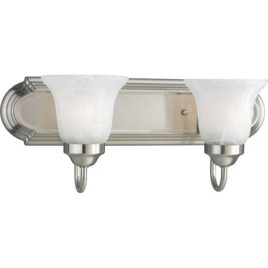 Progress Lighting P3052-09 Bath Fixture Two-light bath bracket on an
