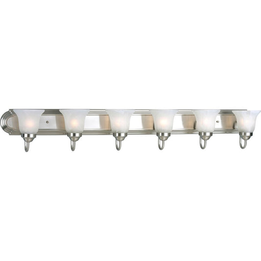 Progress Lighting P3056-09 Bath Fixture Six-light bath bracket on an