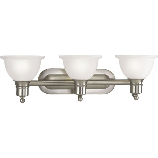 Progress Lighting P3163-09 Bath Fixture Brushed Nickel Three-light
