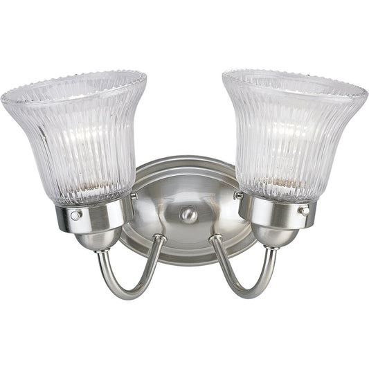 Progress Lighting P3288-09 Bath Fixture Fluted Glass 2-light bath