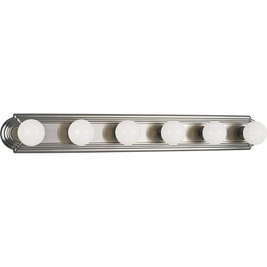 Progress Lighting P3026-09 Bath Fixture Six-light embossed wall mount