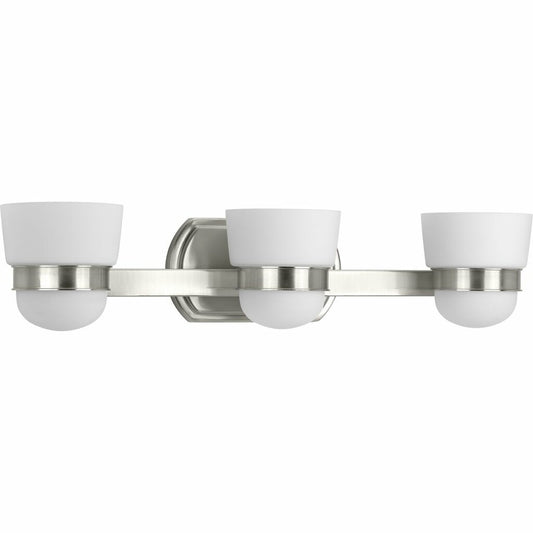 Progress Lighting P300078-009 Fixture Etched opal glass shades are