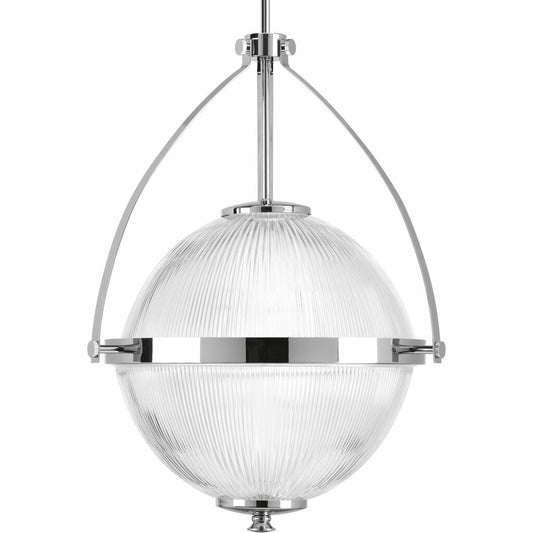 Progress Lighting P500118-015 Fixture Clear prismatic glass creates a