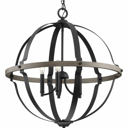 Progress Lighting P500279-031 Fixture Bold in scale with an industrial