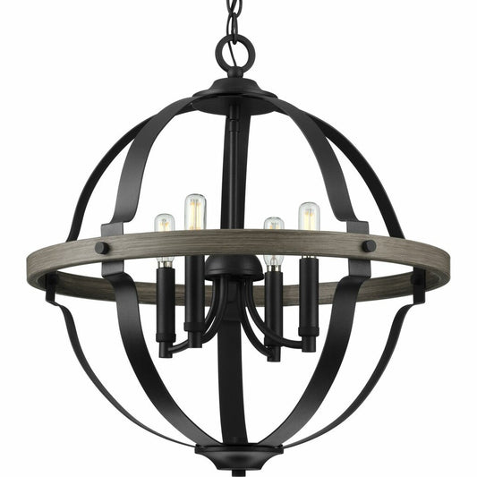 Progress Lighting P500278-031 Fixture Bold in scale with an industrial