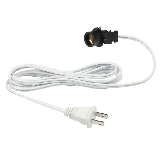 Westinghouse 2331100 Cord 6' Set with Snap-In Pigtail Candelabra Base