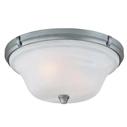 Westinghouse 6342300 Fixture 2 Light Flush Antique Silver Finish with