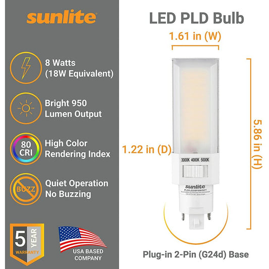 Sunlite 88800-SU 8W CCT LED Light Bulb
