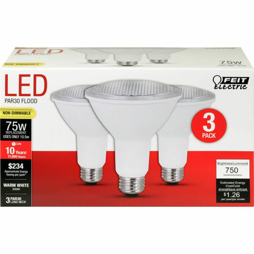 Feit Electric PAR30L75/10KLED/3 10.5W PAR30 LED Light Bulb