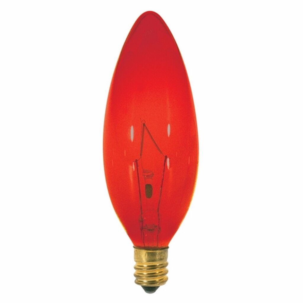 Satco S3219 25W Red Incandescent Light Bulb