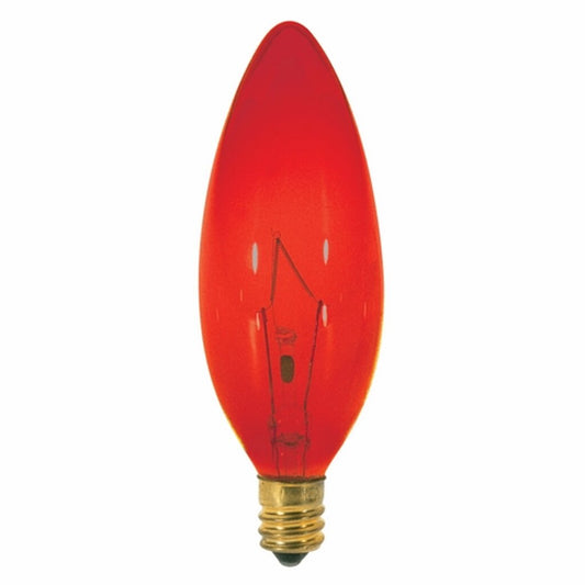 Satco S3219 25W Red Incandescent Light Bulb