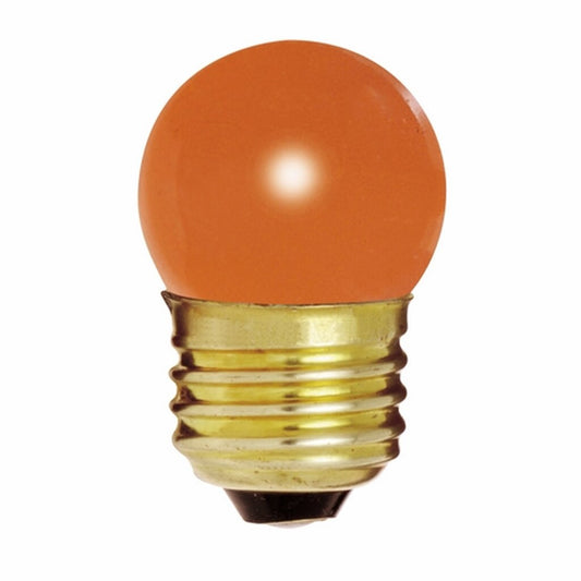 Satco S3610 7.5W S11 Orange Light Bulb