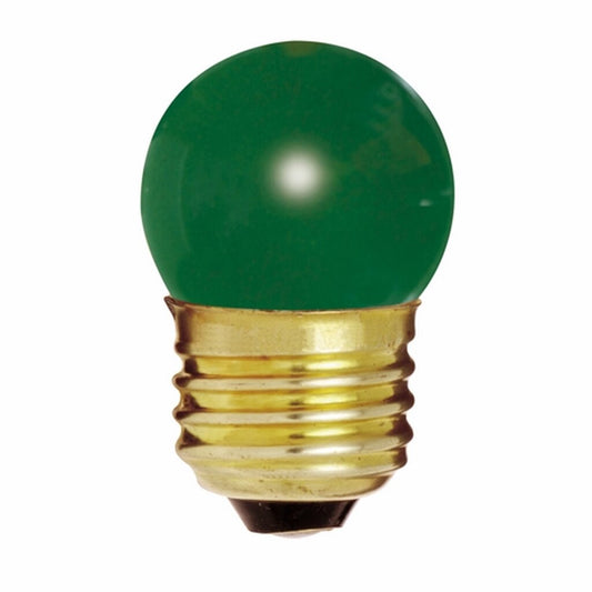 Satco S3609 7.5W S11 Green Light Bulb