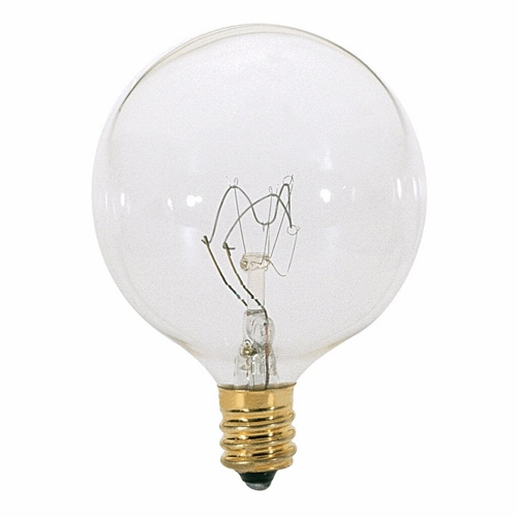 Satco S3821 15W G16.5 Warm White Incandescent Light Bulb
