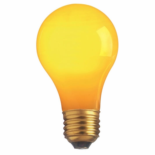 Satco S6093 25W A19 Yellow Light Bulb