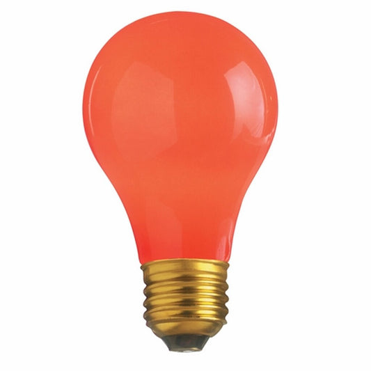 Satco S6090 25W A19 Red Light Bulb