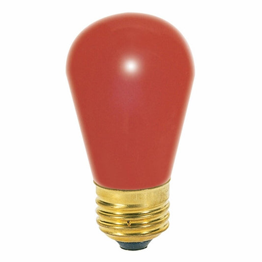Satco S3961 11W S14 Red Light Bulb