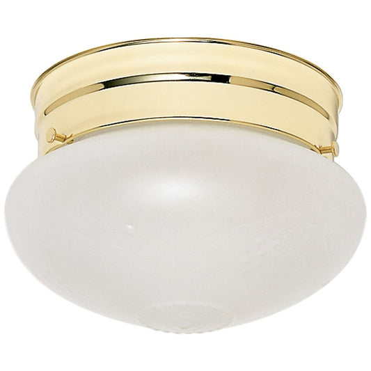 Satco 77/123 Fixture 1 Light - 6 Flush Mount Small Frosted Grape