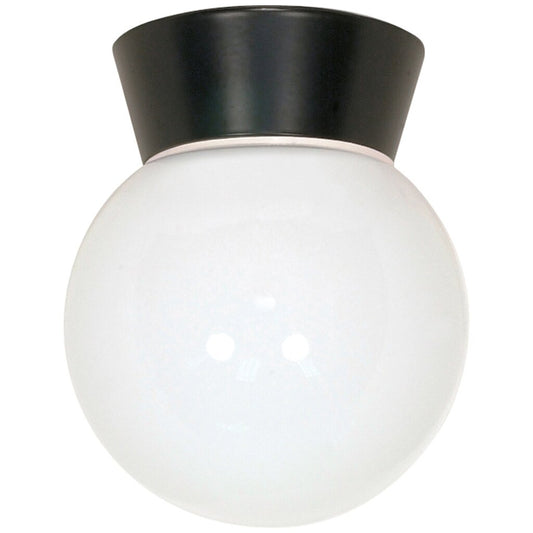 Satco 77/157 Fixture 1 Light - 8 Utility Ceiling Mount With White