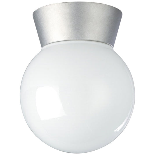 Satco 77/152 Fixture 1 Light - 8 Utility Ceiling Mount With White