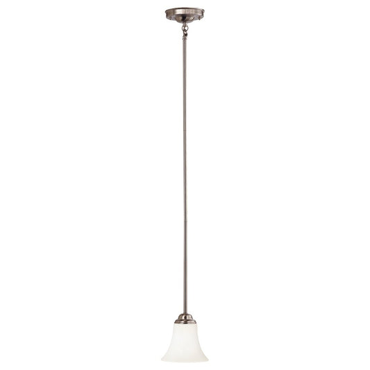 Satco 60-1831 Mini Pendant Fixture Dupont; 1 Light; with Satin White