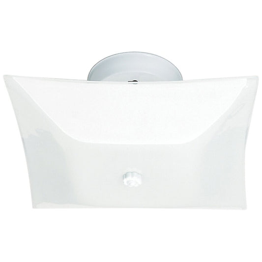 Satco 77/824 Fixture 2 Light - 12 Ceiling White Square