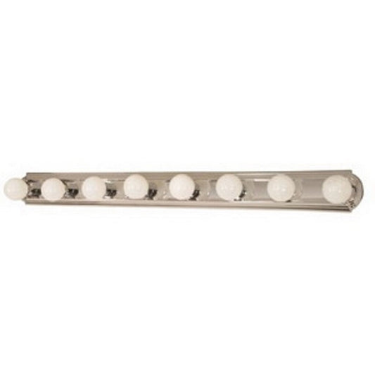 Satco 60-299 Vanity Fixture 8 Light; 48 in.; Racetrack Style