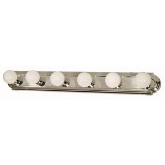 Satco 60-298 Vanity Fixture 6 Light; 36 in.; Racetrack Style