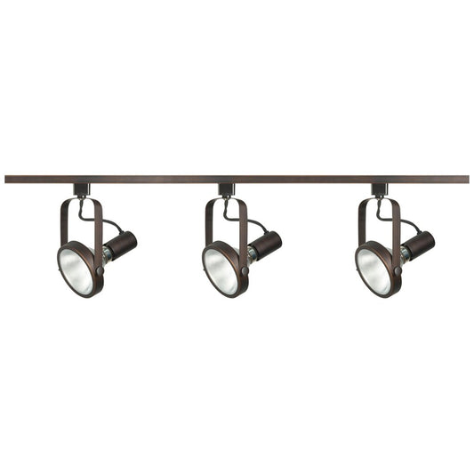 Satco TK362 Track Kit Fixture 3 Light - PAR30 Gimbal Ring 4 foot Track