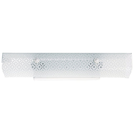 Satco 76/277 Fixture 4 Light - 24 Vanity w/Diamond U Channel Glass