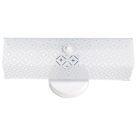 Satco 76/276 Fixture 2 Light - 14 Vanity w/Diamond U Channel Glass