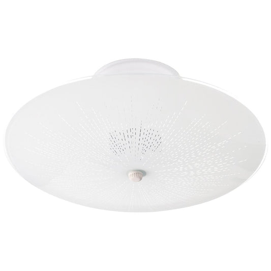Satco 76/269 Fixture 2 Light - 12 Ceiling Round Sunburst White