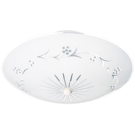 Satco 76/268 Fixture 2 Light - 12 Ceiling Round Grape White