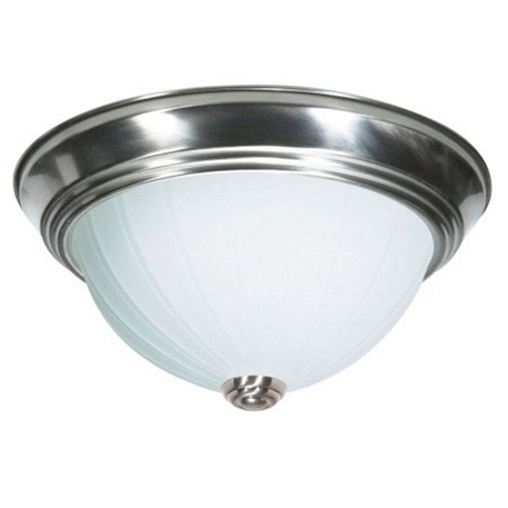 Satco 76/243 Fixture 2 Light - 11 Flush Mount Frosted Melon Glass
