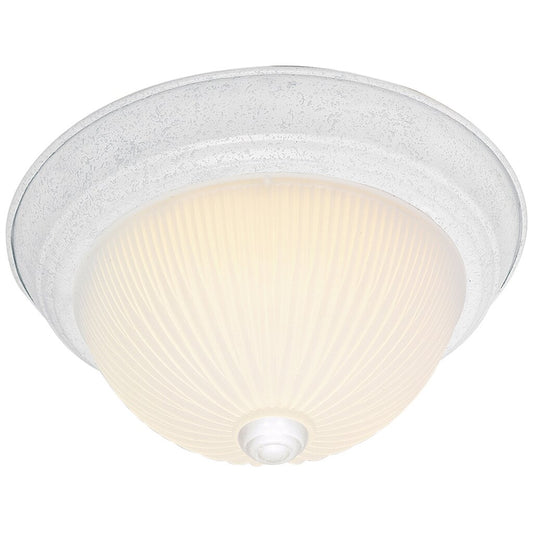 Satco 76/135 Fixture 3 Light - 15 Flush Mount Frosted Ribbed Textured