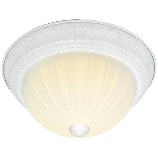 Satco 76/129 Fixture 3 Light - 15 Flush Mount Frosted Melon Glass